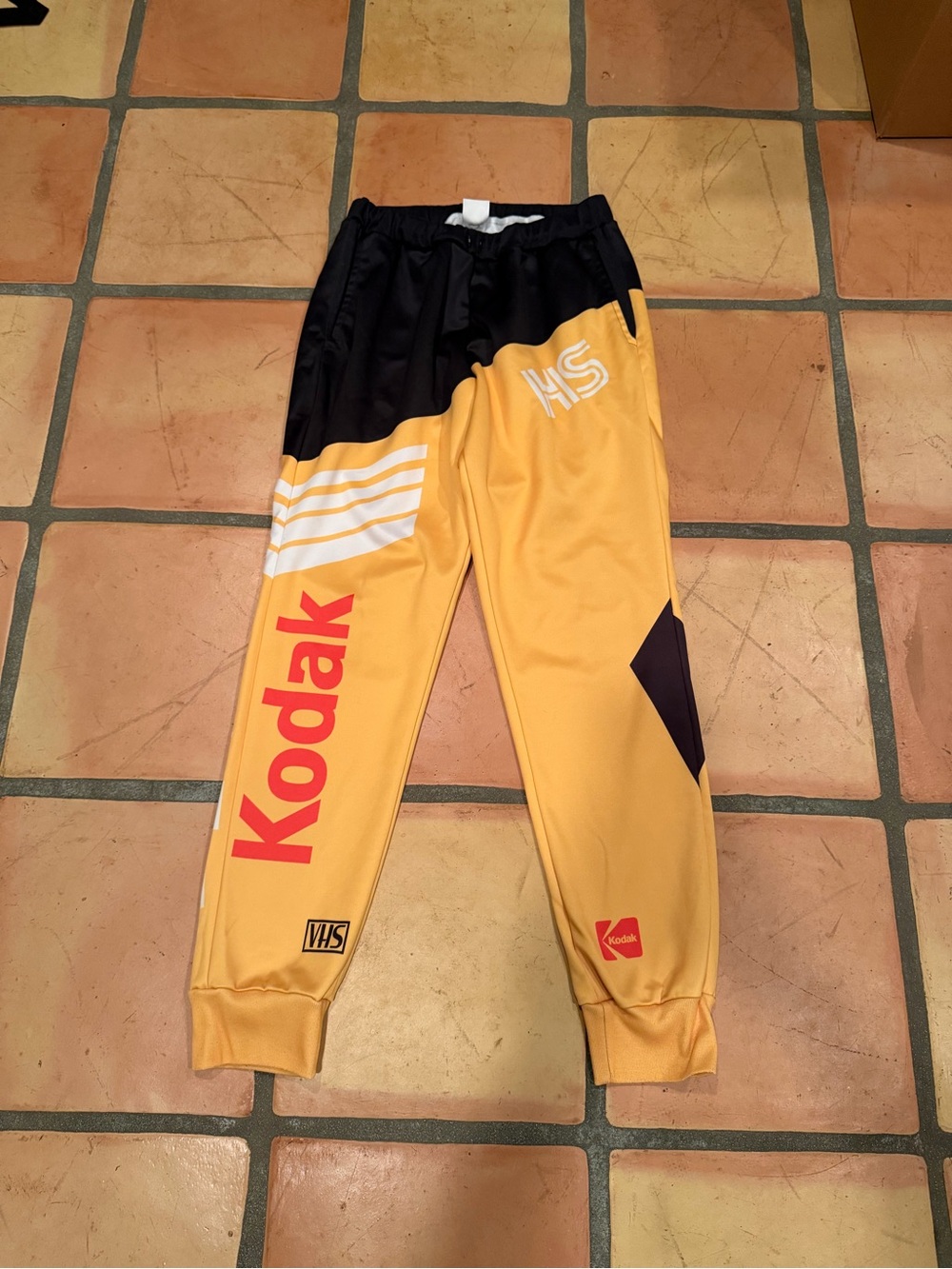 Vintage Kodak Yellow and Black Logo Joggers with Red Branding